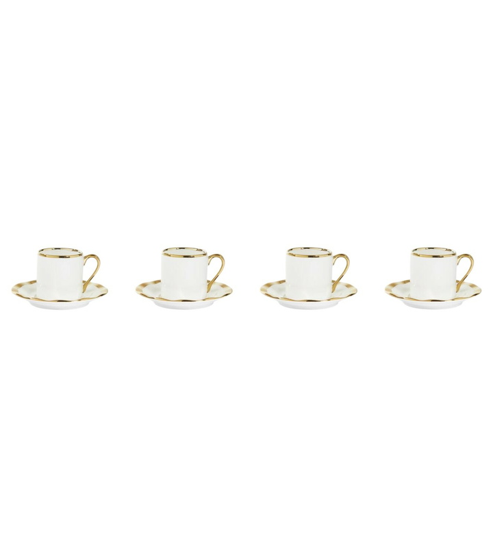 Photo: Polspotten Golden Finds set of 4 espresso cups and saucers by Jan Wolleswinkel