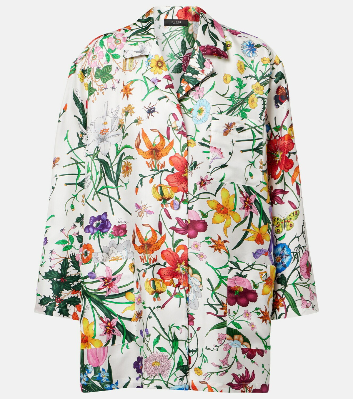 Gucci Floral silk twill shirt