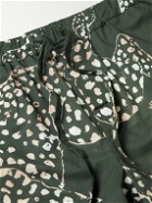 Desmond & Dempsey - Printed Cotton-Poplin Pyjama Shorts - Green