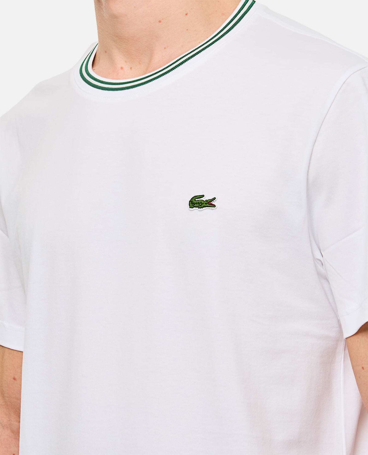 LACOSTE ホワイト Tシャツ 定価11000円 新品 ラコステ LACOSTE ボディーサイズピグメントTシャツ （ホワイト