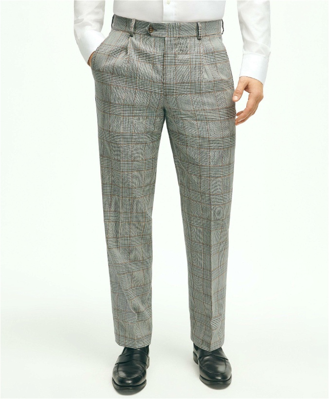 Photo: Brooks Brothers Men's Regent Fit Wool Check Suit Pants | Blue