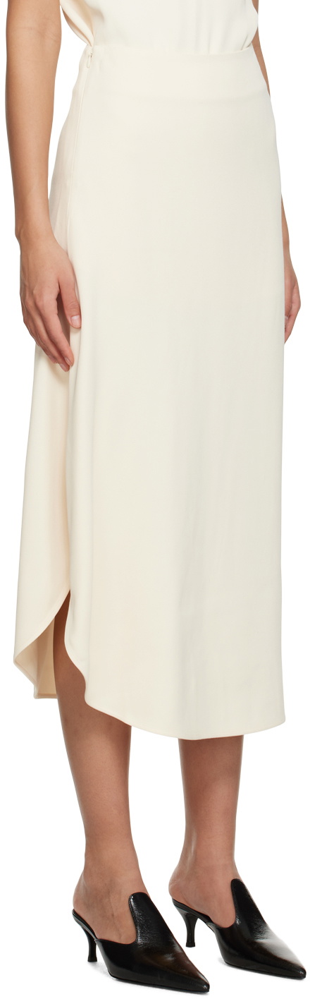 TOTEME Beige Draped Circle Midi Skirt Toteme
