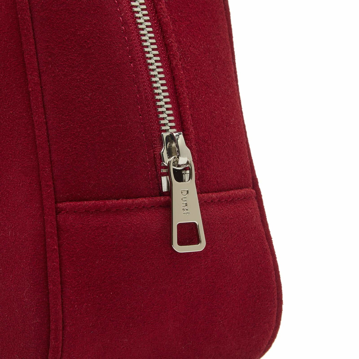 DUNST Women's Suede Boston Bag in Red 