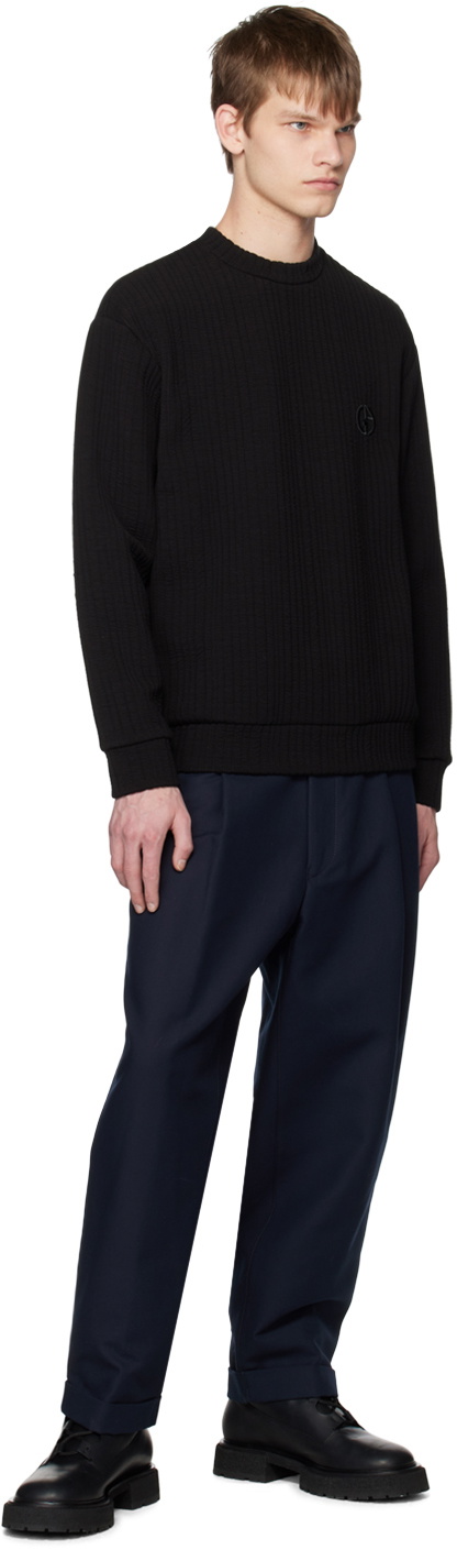 Giorgio Armani Black Stripes Sweater