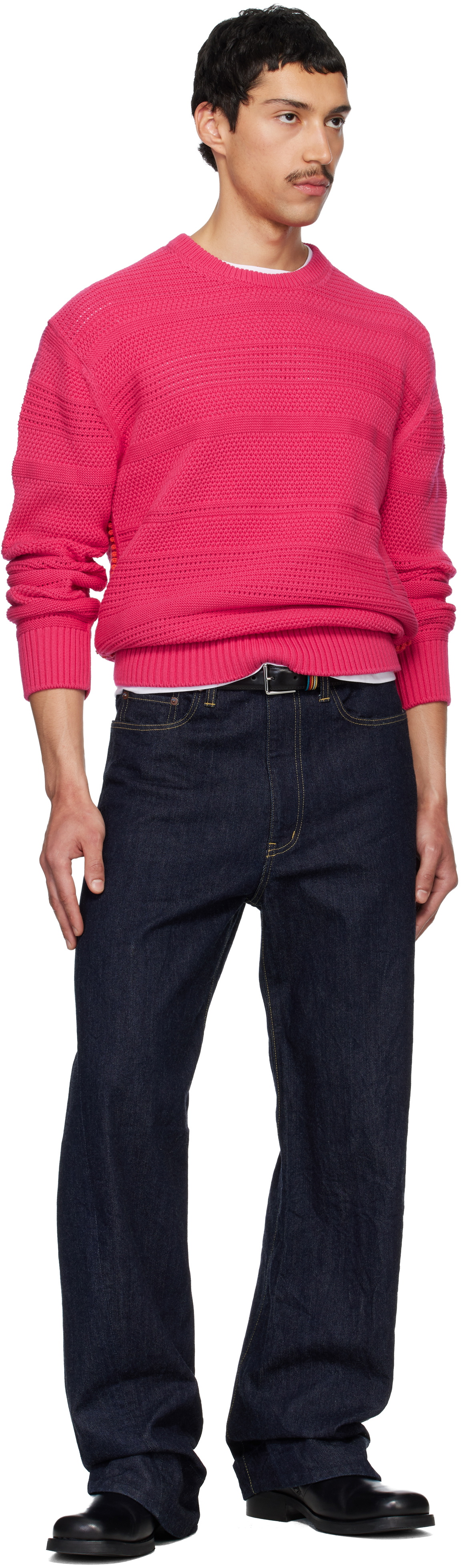 Paul Smith Pink Textured Cotton Sweater