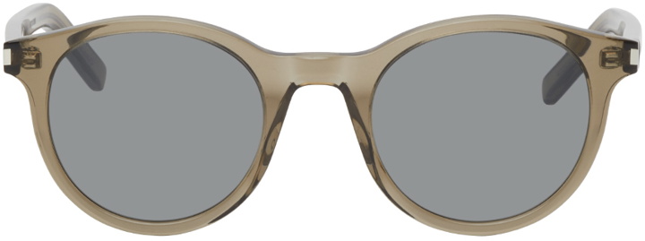 Photo: Saint Laurent Brown SL 342 Round Sunglasses