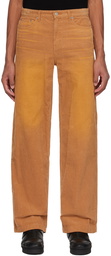 We11done Tan Wide-Leg Trousers