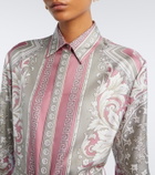 Versace Medusa printed silk twill shirt dress