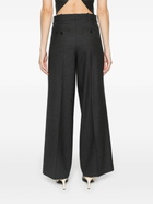 RACIL Grey Cary Pinstripe-Pattern Wool Trousers