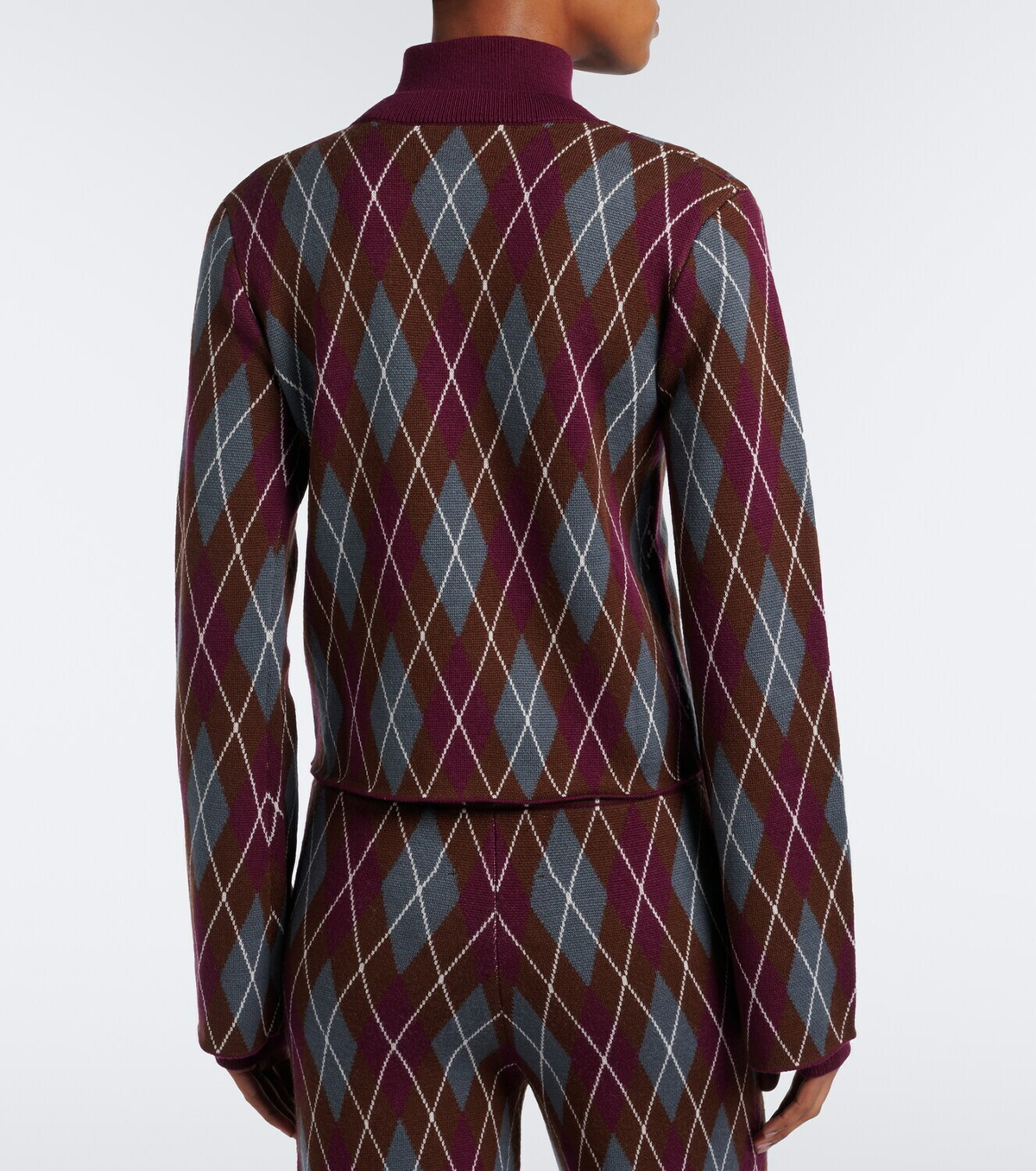 Perfect Moment Argyle wool cardigan