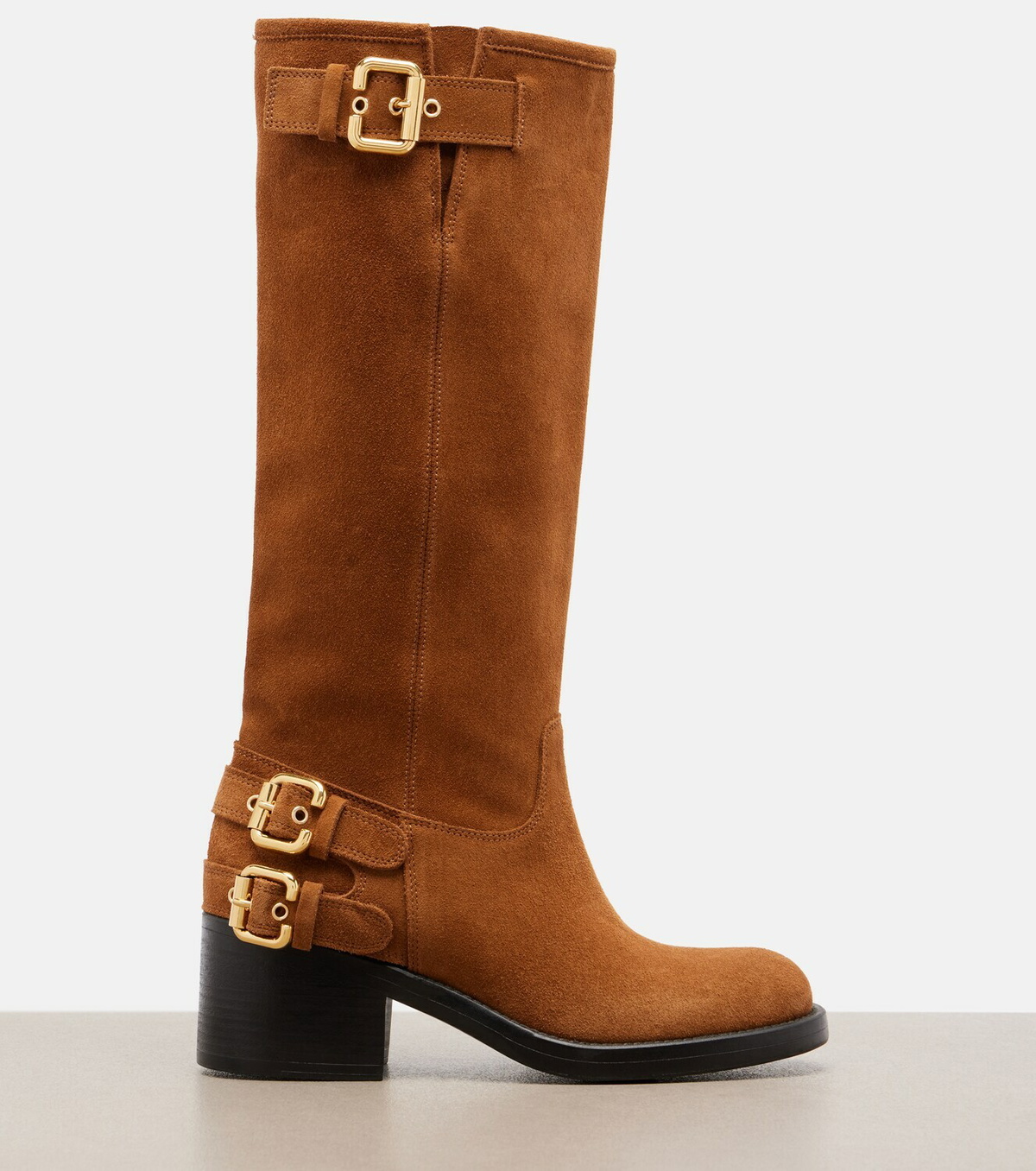Chloé Dakota suede biker boots