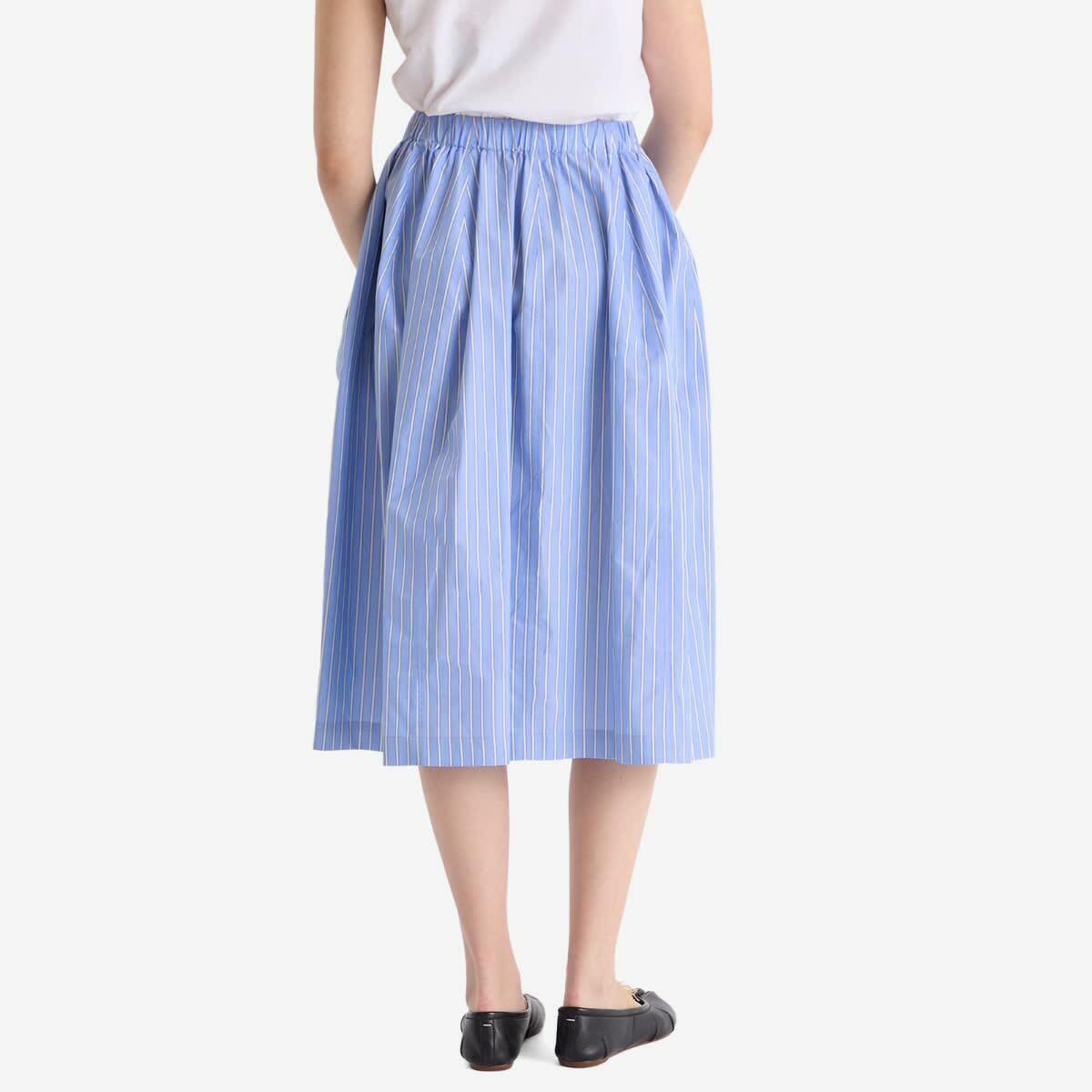 Marni Women's Poplin Midi Skirt in Blue China