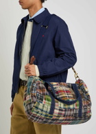 Polo Ralph Lauren Large Logo-embroidered Checked Cotton Duffle bag - Navy - One Size