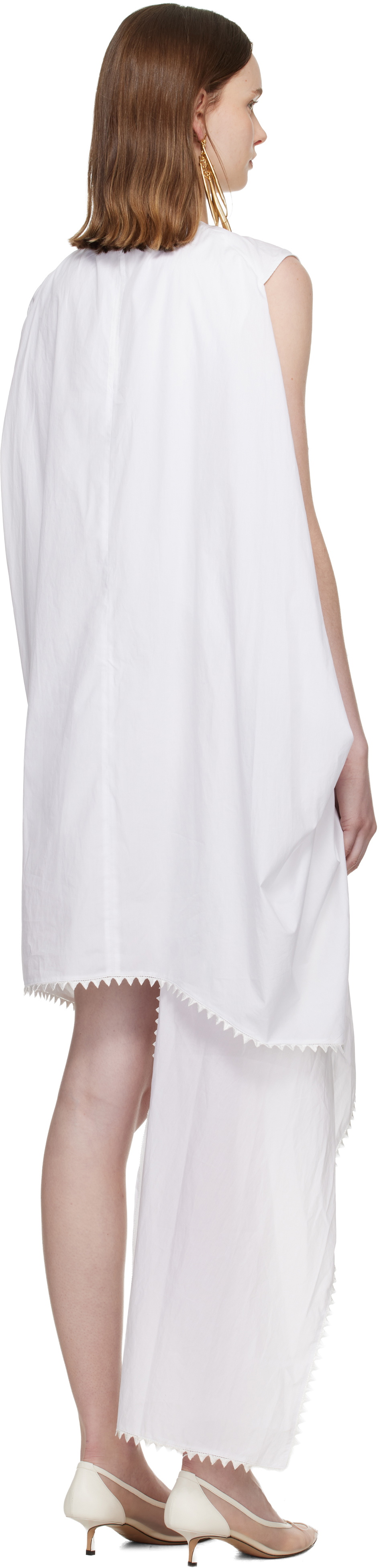 JACQUEMUS White 'The Traversin' Minidress