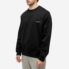 Wooyoungmi Men's Box Logo Crew Sweat in Black