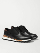 Berluti - Fast Track Tornio Leather and Shell Sneakers - Black