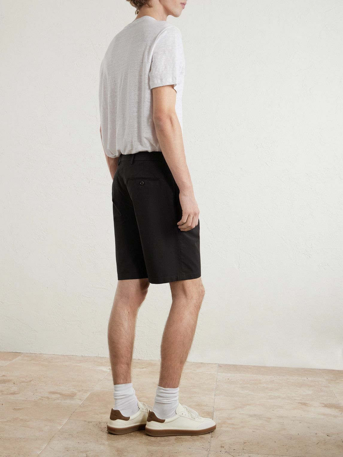 Loro Piana - Jarno Straight-Leg Stretch-Cotton Bermuda Shorts - Brown