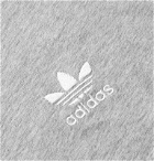 adidas Originals - Essentials Logo-Embroidered Mélange Cotton-Jersey T-Shirt - Gray