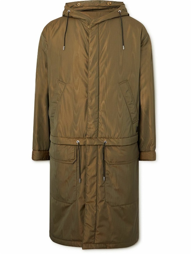 Photo: Dunhill - Convertible Moire Hooded Parka - Green
