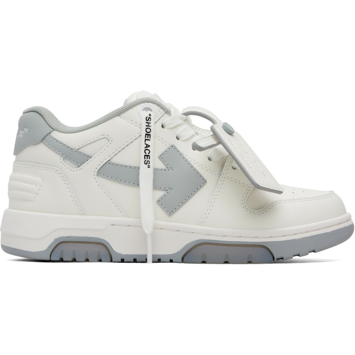 Photo: Off-White White & Gray 'Out Of Office' Sneakers