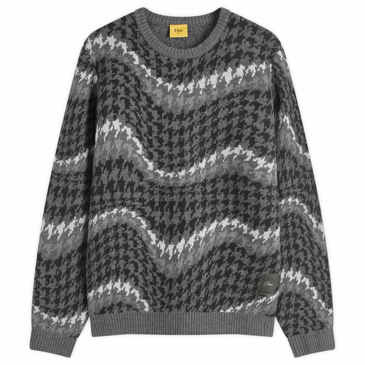 Photo: Dime Men's Houndstooth Knit Sweater in Coal