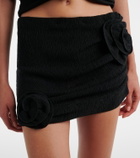Magda Butrym Floral-appliqué crêpe miniskirt