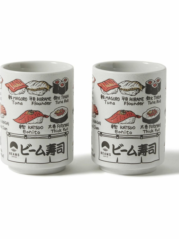 Photo: By Japan - Beams Japan Set Of Two Printed Ceramic Cups