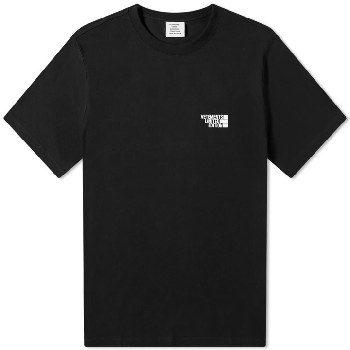 Photo: VETEMENTS Logo Limited Edition Tee