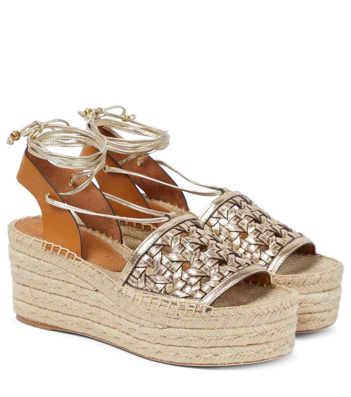 Photo: Tory Burch Leather platform espadrilles