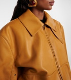 Saint Laurent Belted leather jacket