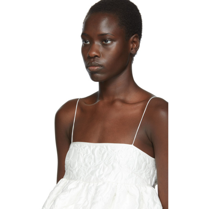 Cecilie Bahnsen White Selena Tank Top Cecilie Bahnsen