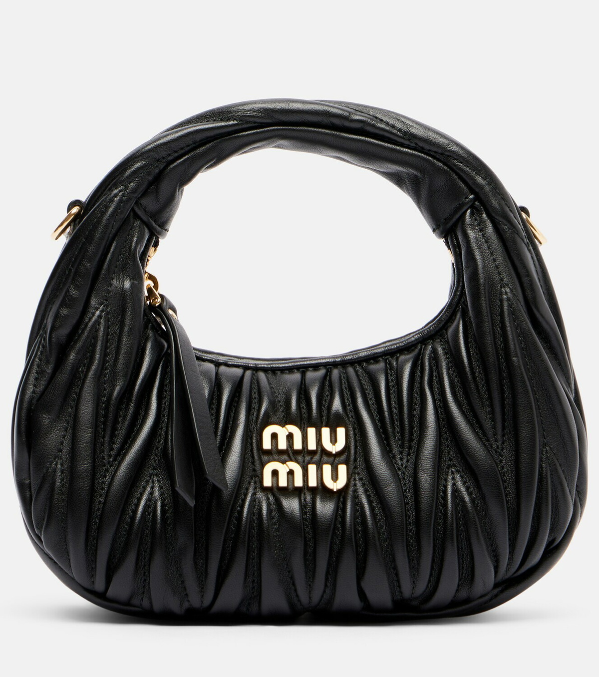 Miu Miu Wander Mini matelassé leather tote bag