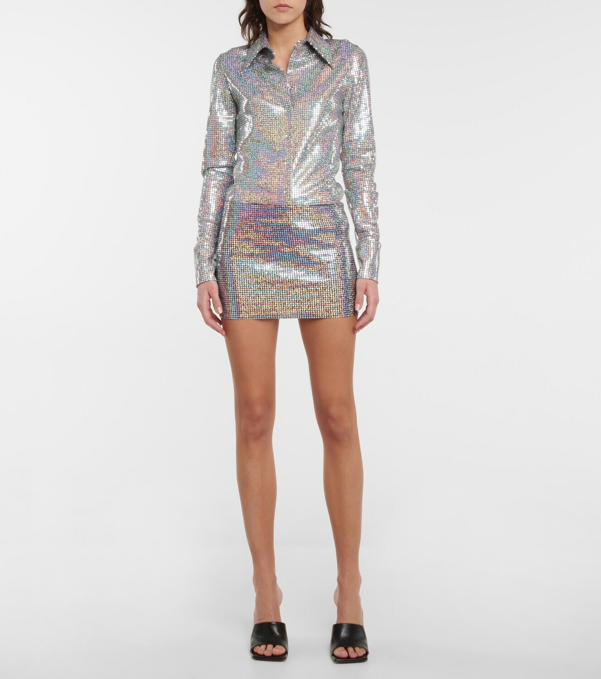 Dodo Bar Or Crystal-embellished miniskirt