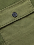 FRAME - Patchwork Cotton Shirt - Green