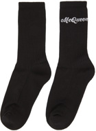 Alexander McQueen Black & White Americana Socks
