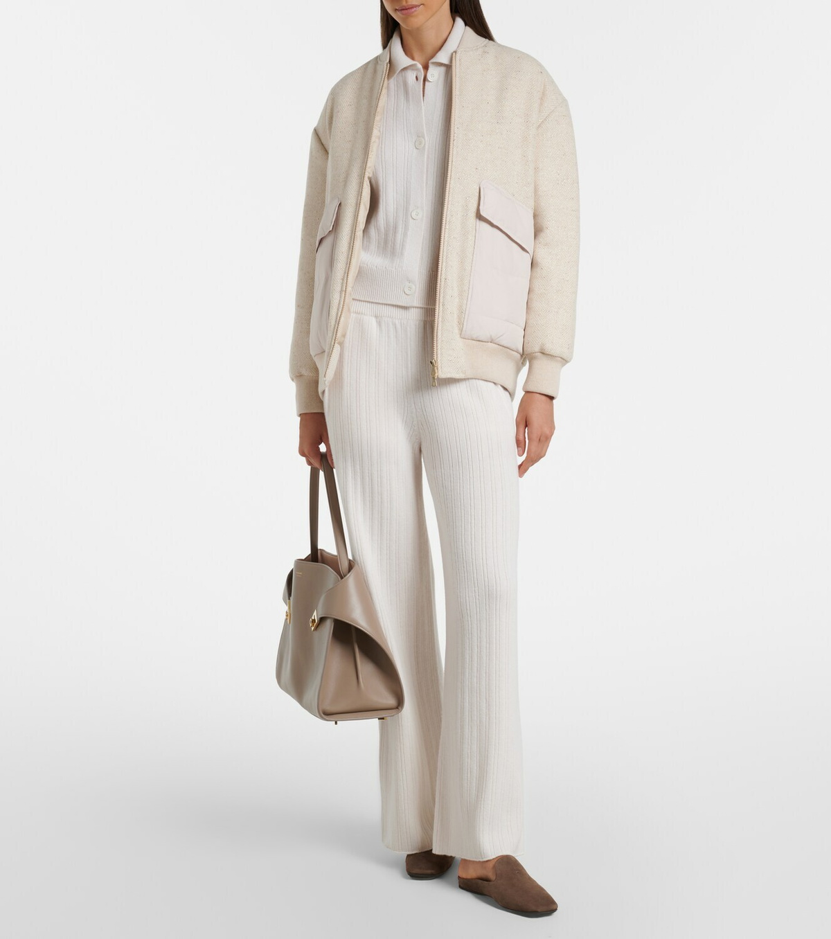 Eleventy Wool and cashmere polo shirt