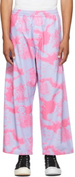 Vyner Articles Pink & Blue Hawaii Judo Lounge Pants