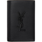 Saint Laurent Black Monogram Credit Card Wallet