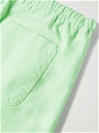 Armor Lux - Slim-Fit Logo-Appliquéd Cotton-Blend Drawstring Shorts - Green