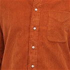 Gitman Vintage Men's Button Down Heavy Corduroy Shirt in Pumpkin