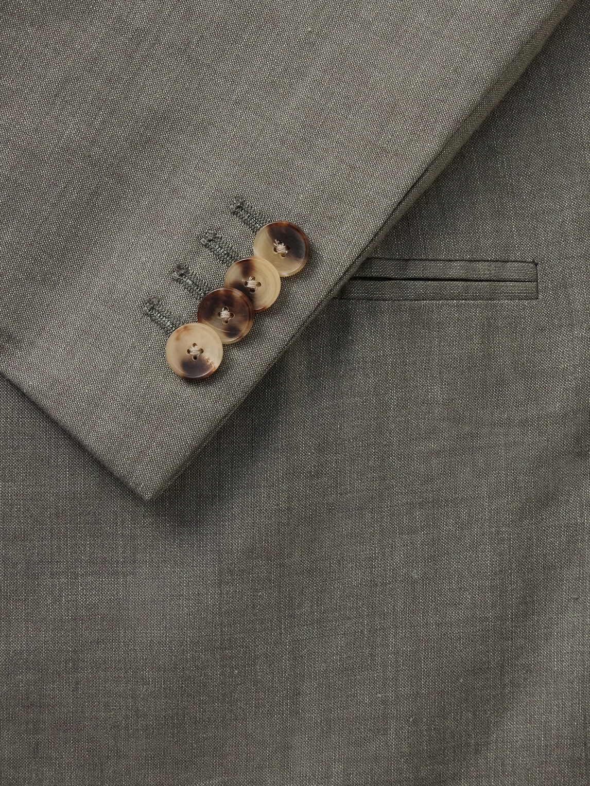 Mr P. - Double-Breasted Wool and Linen-Blend Suit Jacket - Green