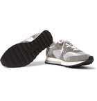 Off-White - Runner Suede and Shell Sneakers - Gray