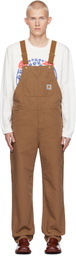 Carhartt Work In Progress Brown Bib Overalls