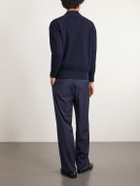 PIACENZA 1733 - Slim-Fit Honeycomb-Knit Cotton Bomber Jacket - Blue