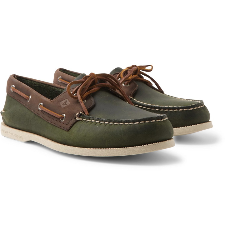 Photo: Sperry - Authentic Original Two-Tone Leather Boat Shoes - Green