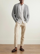 Incotex - Zanone Ribbed Wool Cardigan - Gray