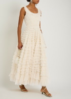 Needle & Thread Hattie Ruffled Tulle Gown Cream