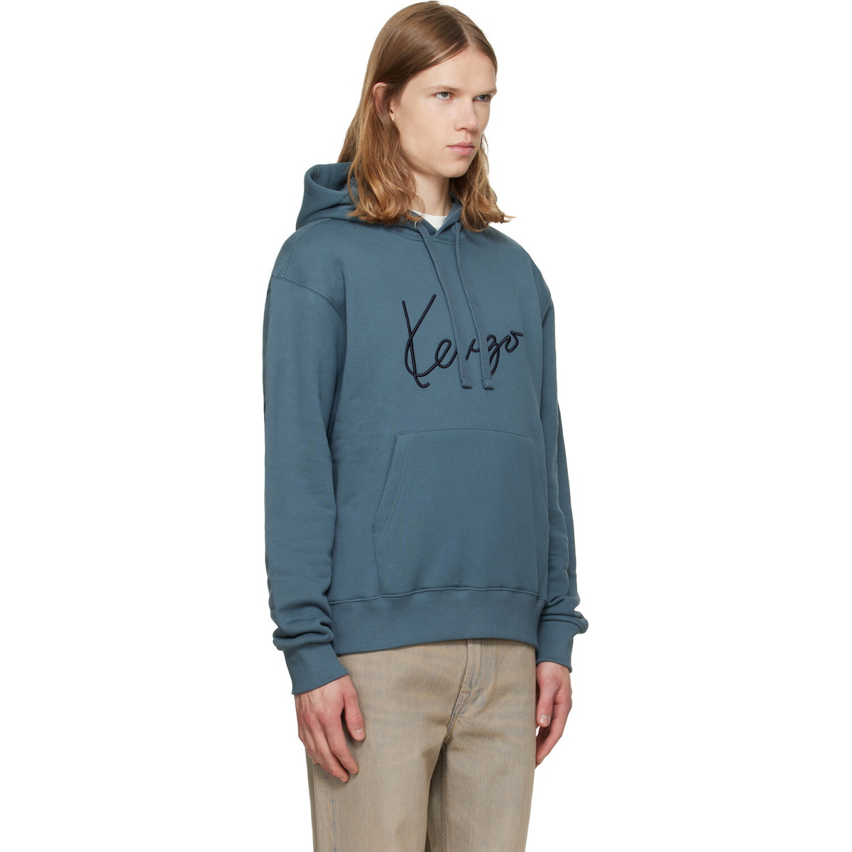 Kenzo Blue Kenzo Paris 'KENZO Signature' Hoodie