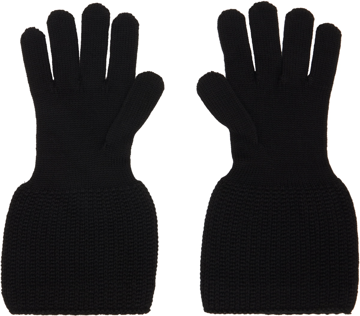 YOHJI YAMAMOTO Black Knitted Gloves