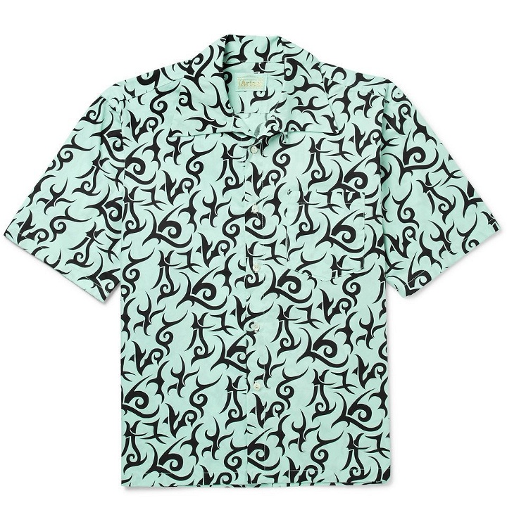 Photo: Aries - Printed Cotton-Voile Shirt - Men - Green